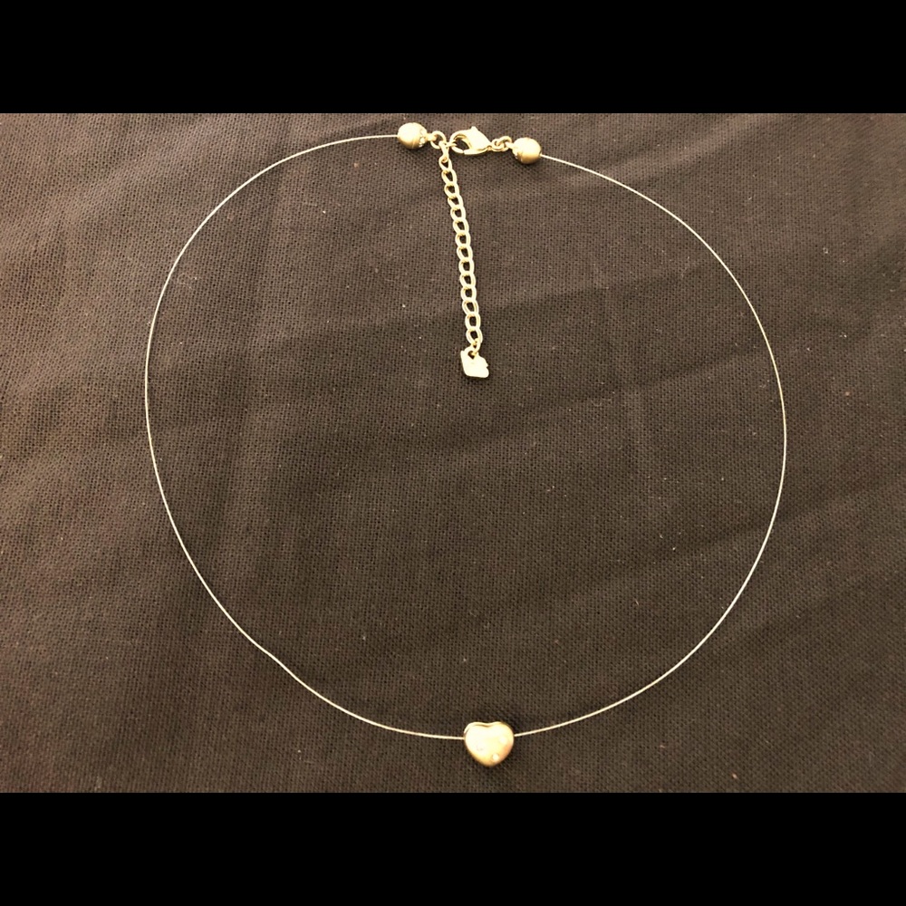 Authentic Swarovski double sided heart necklace
